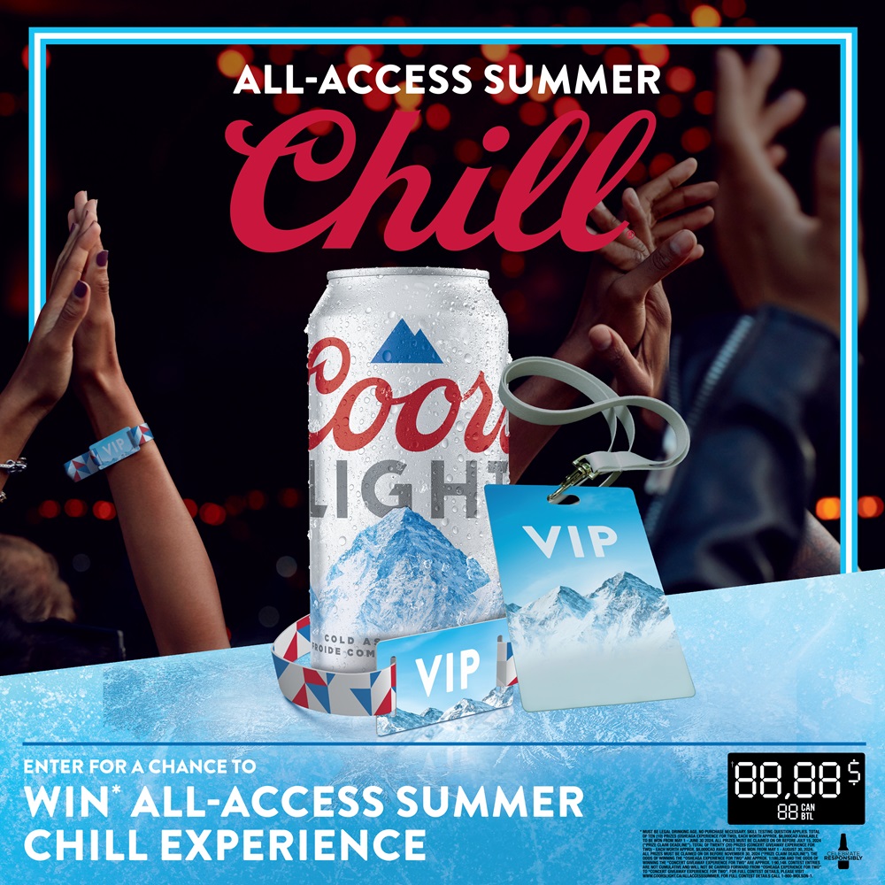 Coors LIGHT バナー ／アメリカンビール販促バナー Coors Light All Access Summer | Quarter to Five